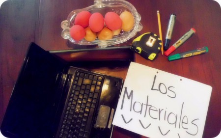 3. Materiales necesario para el experimento.